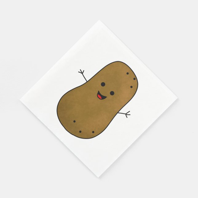 Cute Happy Potato Napkins (Corner)