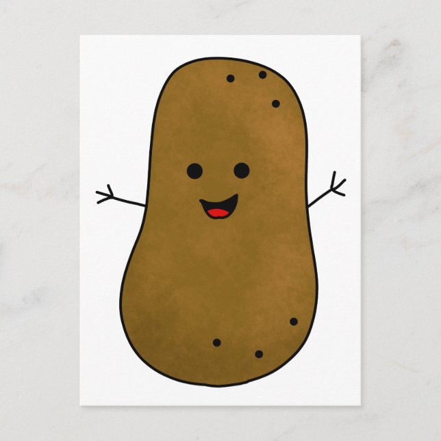 Cute Happy Potato Postcard (Front)