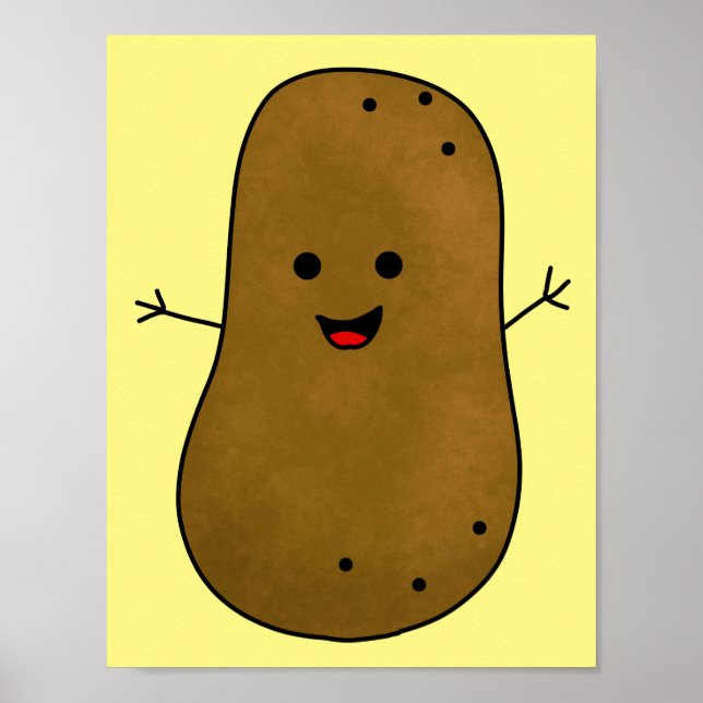 Cute Happy Potato Poster (Front)