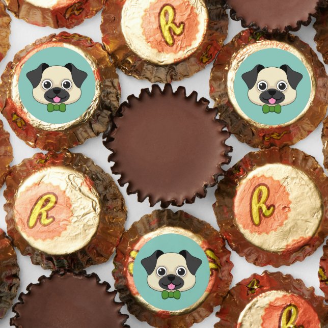 Cute Happy Pug Dog with Papillon Reese's Peanut Butter Cups (Assorted)