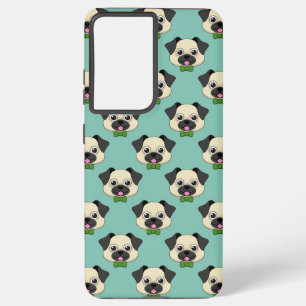 Cute Happy Pug Dog with Papillon Samsung Galaxy S21+ Case