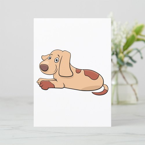 Cute Happy Puppy Brown Dog Invitation