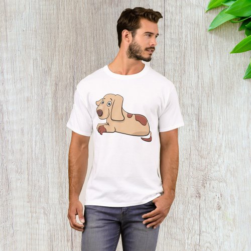 Cute Happy Puppy Brown Dog T_Shirt