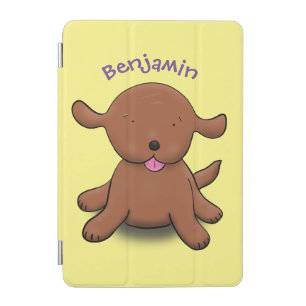 Cute happy puppy dog cartoon illustration iPad mini cover