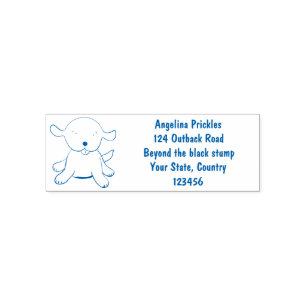 Cute happy puppy dog cartoon illustration self-inking stamp