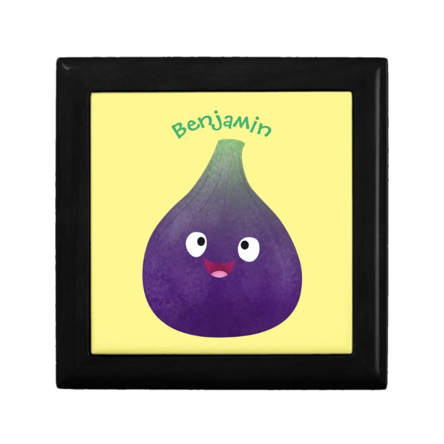 Cute happy purple fig fruit cartoon gift box (Front)