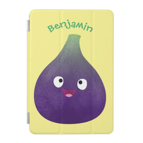Cute happy purple fig fruit cartoon iPad mini cover