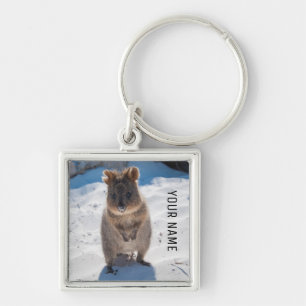Cute & Happy Quokka Beach Animal Australia Keychain