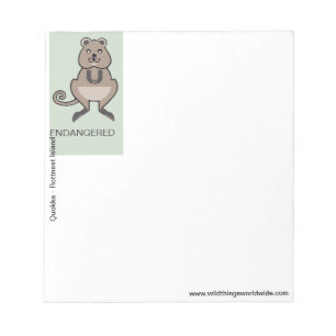Cute, happy QUOKKA - Marsupial - Wildlife - Notepad