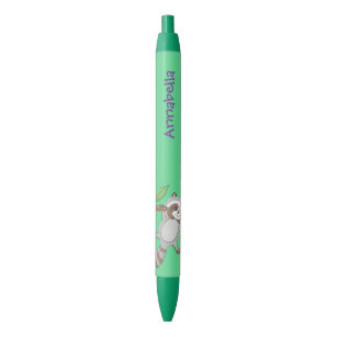 Personalized cute raccoon kid's writing pens