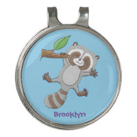 Cute happy raccoon baby cartoon illustration