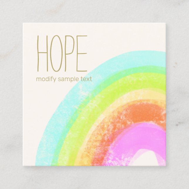 Cute Happy  Rainbow Calling Card (Front)