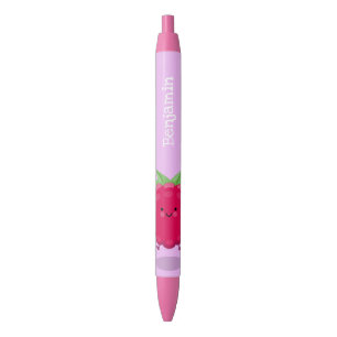 Cute happy raspberry cartoon illustration pen