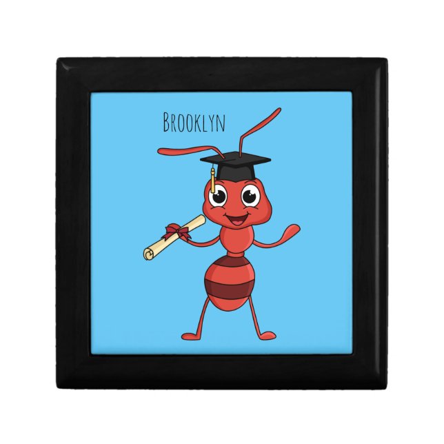 Cute happy red ant cartoon  gift box (Front)