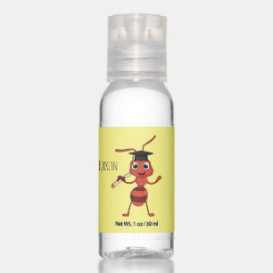 Cute happy red ant cartoon hand sanitizer