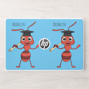 Cute happy red ant cartoon HP laptop skin