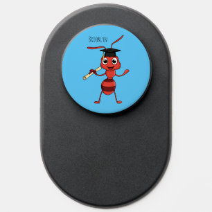 Cute happy red ant cartoon PopSocket