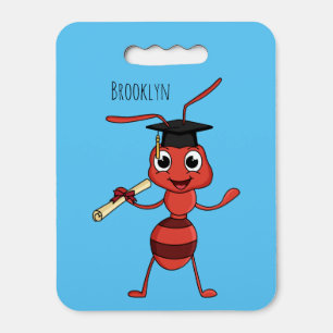 Cute happy red ant cartoon seat cushion