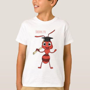 Cute happy red ant cartoon T-Shirt