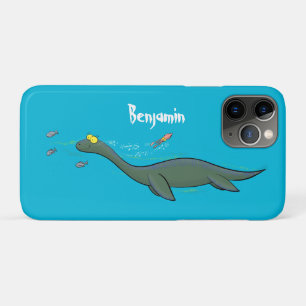 Cute, happy sea monster plesiosaur cartoon iPhone 11 pro case