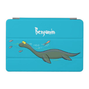 Cute, happy sea monster plesiosaur cartoon iPad mini cover
