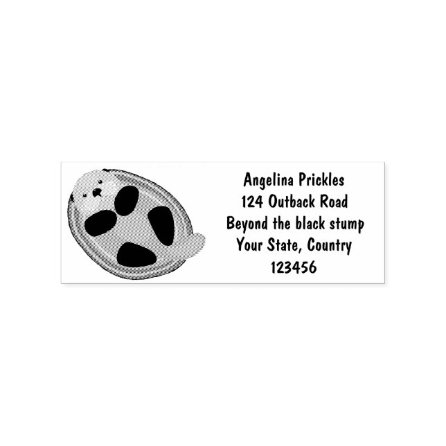 Cute happy sea otter blue cartoon illustration rubber stamp (Imprint)