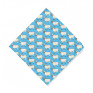 Cute happy sheep cartoon illustration bandana