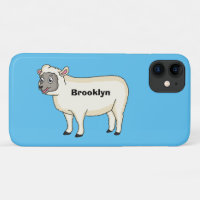 Cute happy sheep cartoon illustration