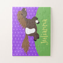 Cute happy Shetland pony cartoon illustration