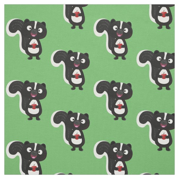 cute Skunk Fabric | Zazzle