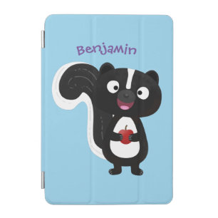 Cute happy skunk cartoon illustration iPad mini cover