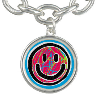 Cute Happy Smile Face Emoji Charm Bracelet