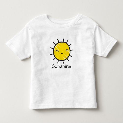 Cute Happy Smile Sunshine Custom Text  Toddler T_shirt