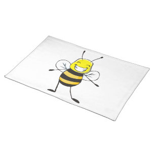 Cute Happy Smiling Bee Custom Placemats
