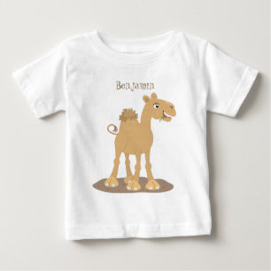 Cute happy smiling camel cartoon illustration baby T-Shirt