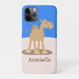 Cute happy smiling camel cartoon illustration iPhone 11 pro case