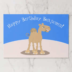 Cute happy smiling camel cartoon illustration paper pad
