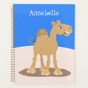 Cute happy smiling camel cartoon illustration planner