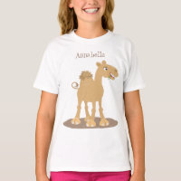 Cute happy smiling camel cartoon illustration T-Shirt