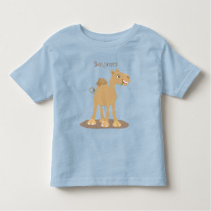 Cute happy smiling camel cartoon illustration toddler t-shirt