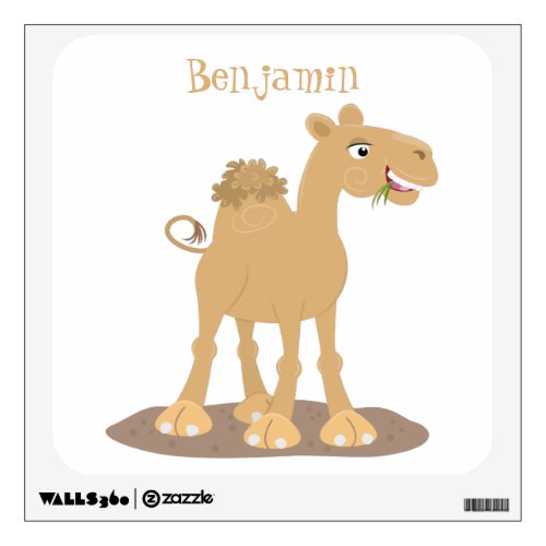 Cute happy smiling camel cartoon illustration wall decal