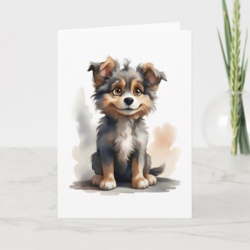 Cute Happy Smiling Dog Blank Greeting Card