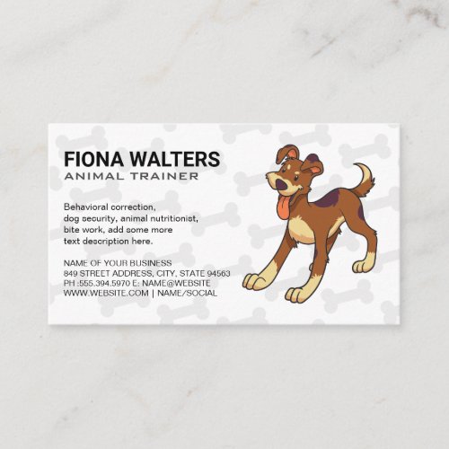 Cute Happy Smiling Dog Business Card