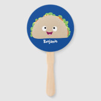 Cute happy smiling taco cartoon illustration