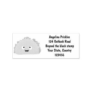 Cute happy smiling taco cartoon illustration rubber stamp