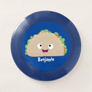 Cute happy smiling taco cartoon illustration  Wham-O frisbee