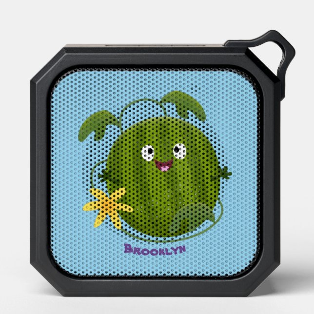 Cute happy smiling watermelon cartoon bluetooth speaker (Front)