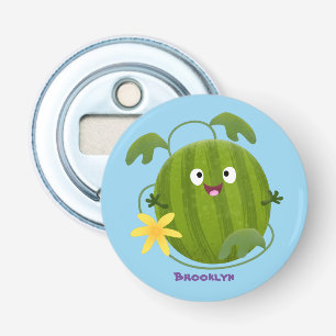 Cute happy smiling watermelon cartoon bottle opener