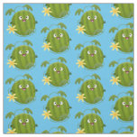 Cute happy smiling watermelon cartoon fabric