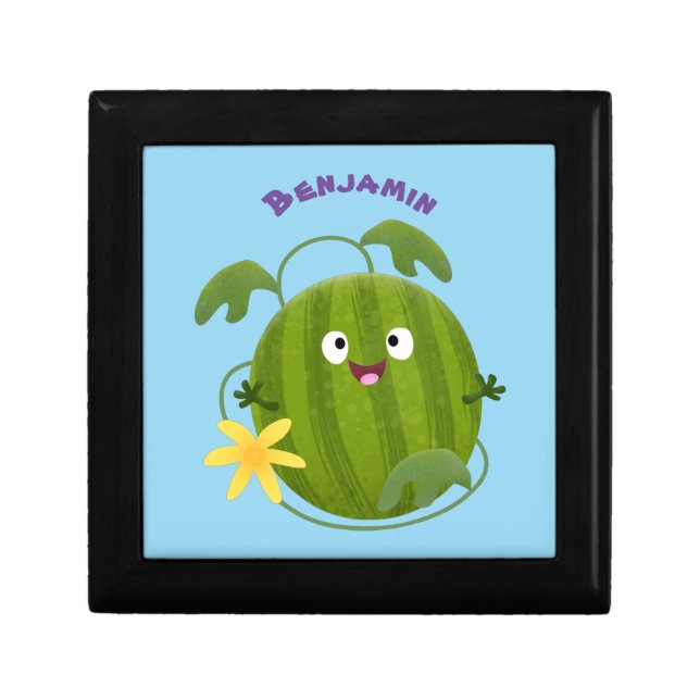 Cute happy smiling watermelon cartoon gift box (Front)